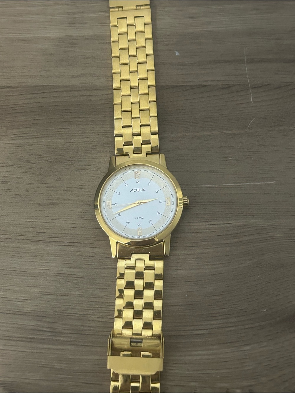 Gold-Tone Men’s Bracelet Watch - White Dial